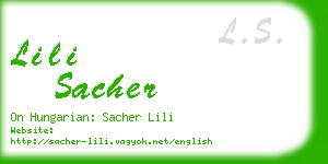 lili sacher business card